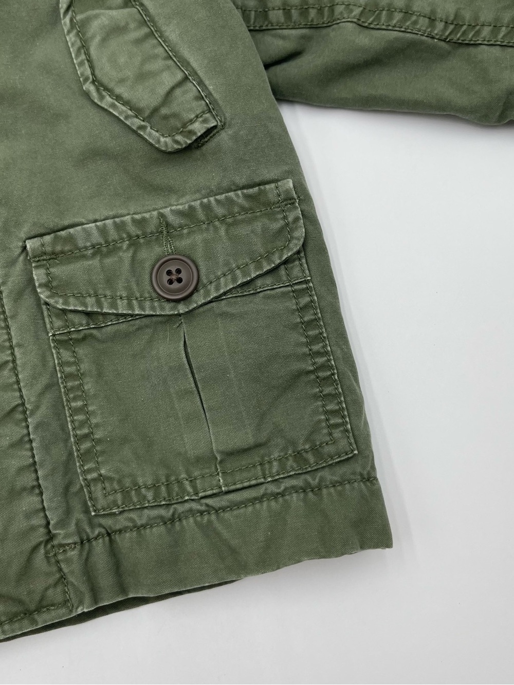 Old Navy Hooded Utility Military Style Jacket 18-24 mos Fleece lined Cotton - Picture 4 of 8